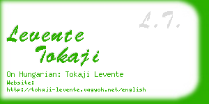 levente tokaji business card